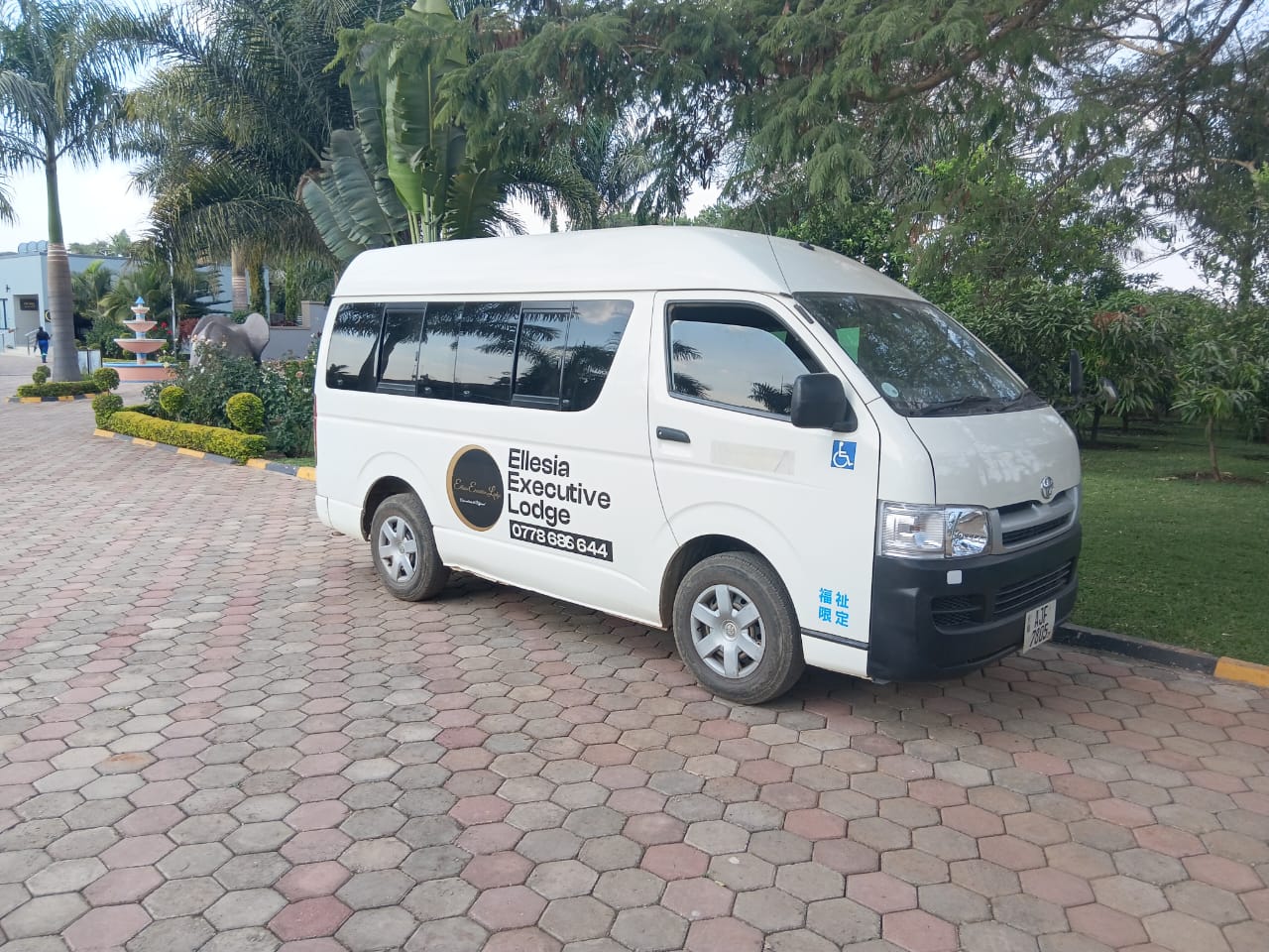 Interior of Ellesia Executive Lodge shuttle bus